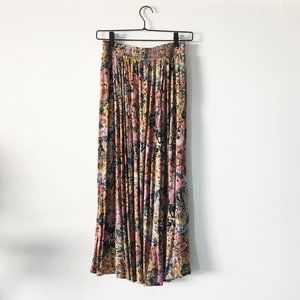 Vintage Floral Watercolor Skirt S-M